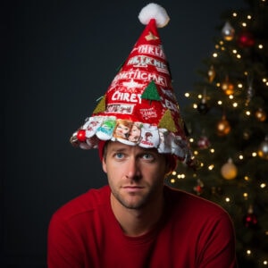 Diy ugly christmas hat contest winner