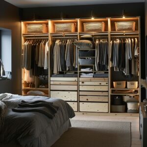 Bedroom closet organization solution