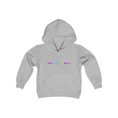 Grey Youth Hoodie Front and back design 