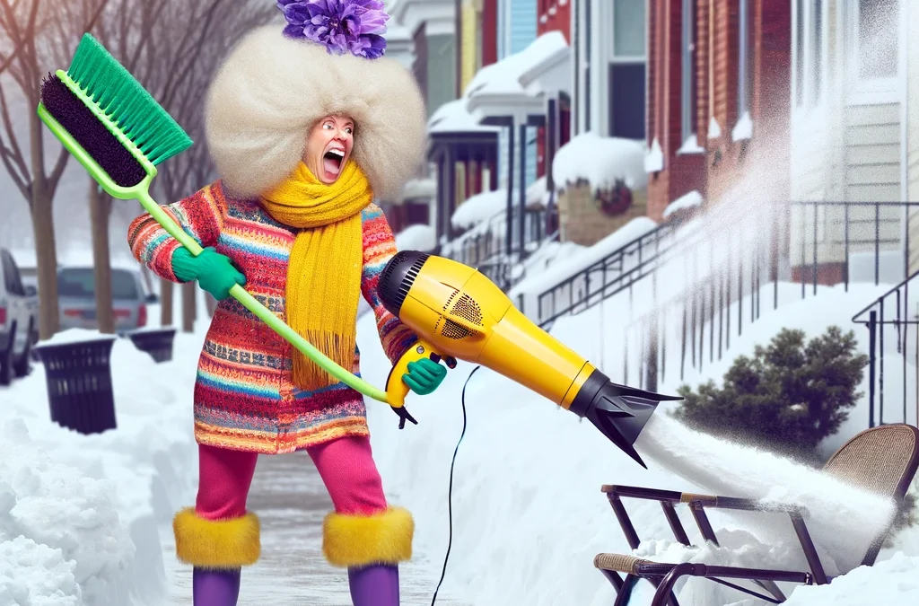 Snow-Free Sidewalk: A Snowfall Showdown with Frosty’s Foe