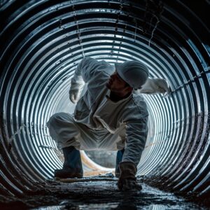 Professional commercial air duct cleaning service.