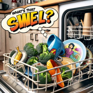The dishwasher could be the source of the foul odor in your home 