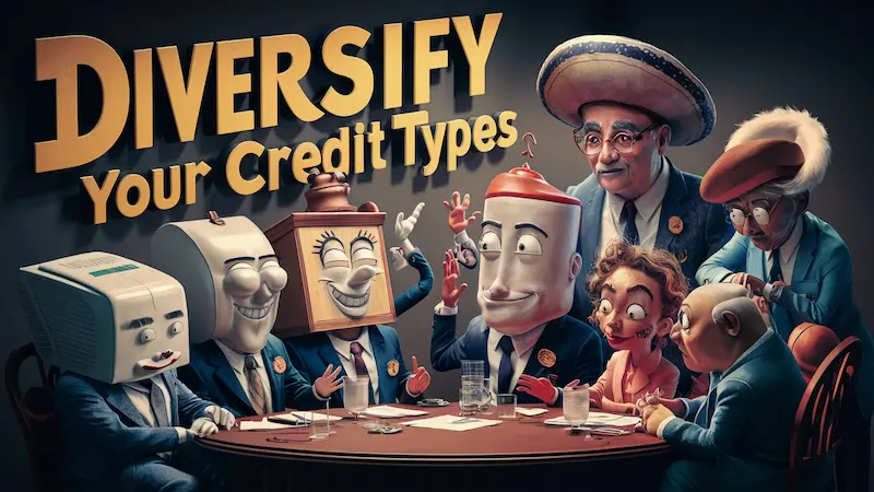 Diversify Credit Types to boost score on momversustheworld.com